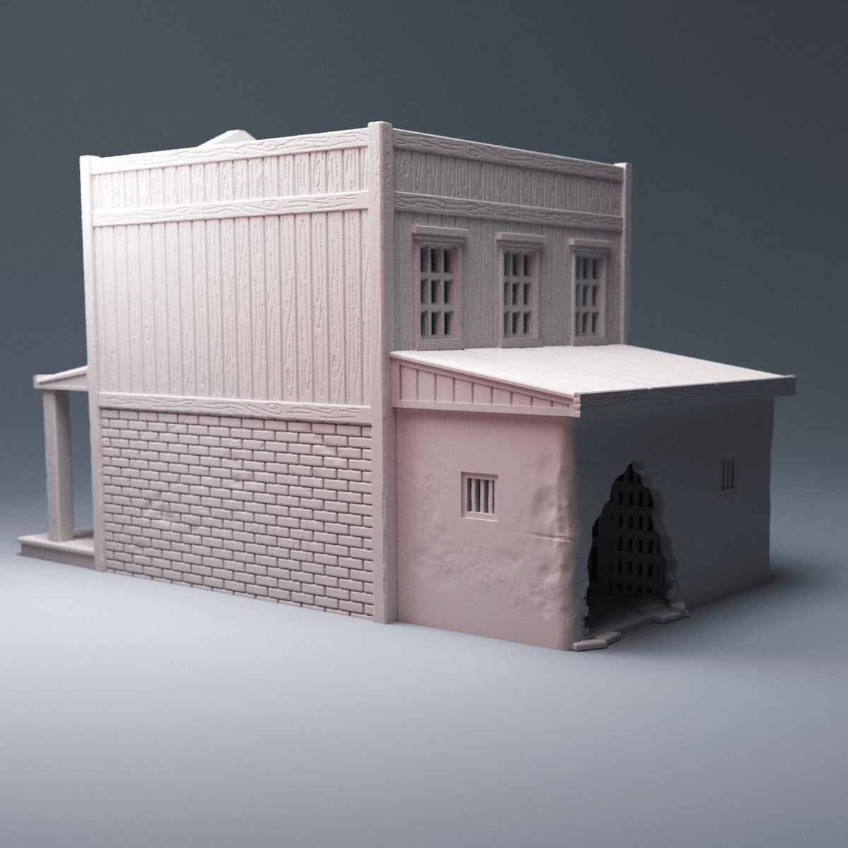 Old West Town Terrain Bundle – 6 Wild West Buildings (28mm, Dead Man's Hand) - Northern Foundry