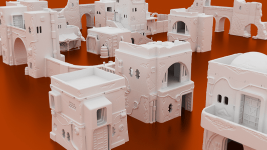 Pilgrim City Mega Terrain Bundle – 11 Sci-Fi Holy City Structures (28mm/40mm) - Northern Foundry