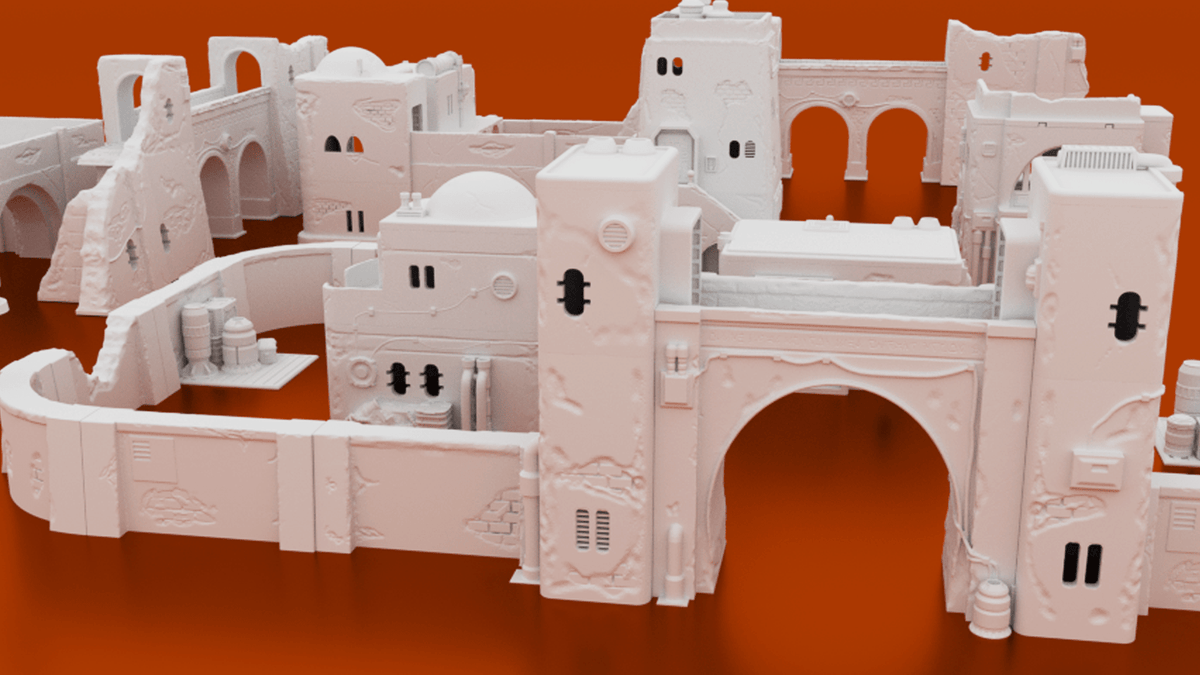 Pilgrim City Mega Terrain Bundle – 11 Sci-Fi Holy City Structures (28mm/40mm) - Northern Foundry