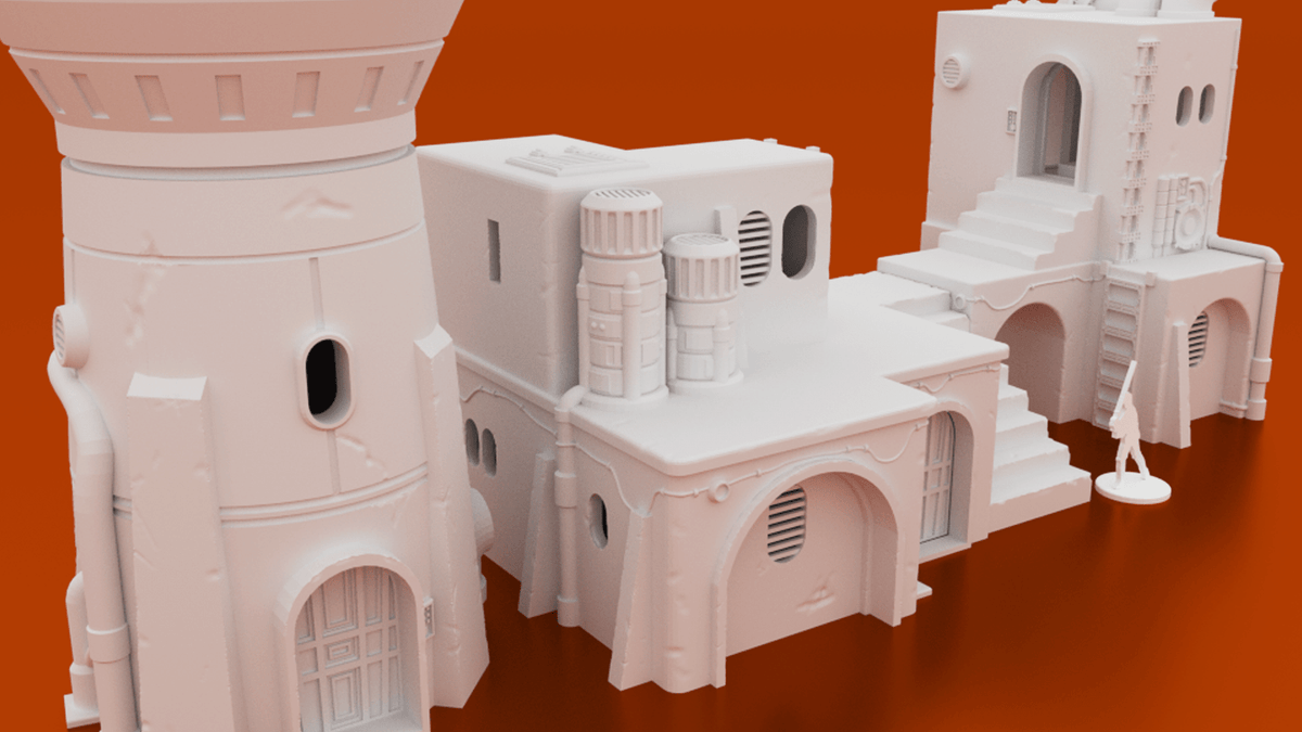 Pilgrim City Mega Terrain Bundle – 11 Sci-Fi Holy City Structures (28mm/40mm) - Northern Foundry