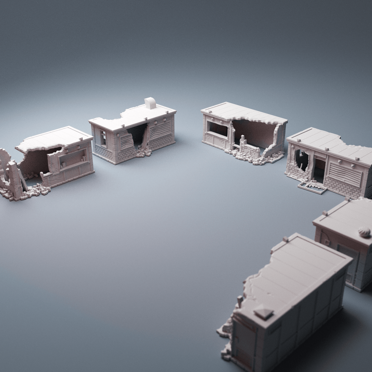 Post-Apocalyptic Wasteland Bundle – Shanty Town, Lookout Tower, Ruined Vendors & Barricades (28mm/32mm/40mm) - Northern Foundry