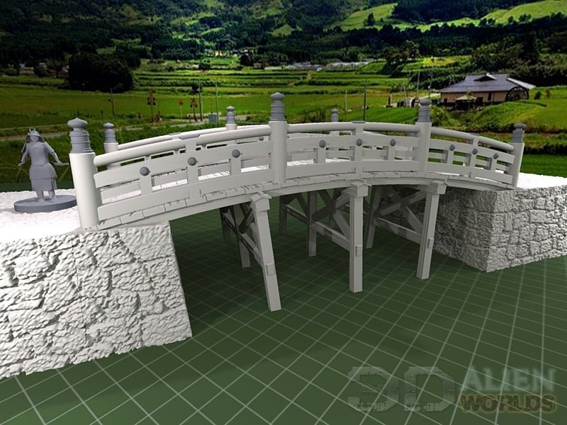 Samurai Bridges Set – 5 Feudal Japan Bridges Terrain (28mm/32mm/40mm) - Northern Foundry