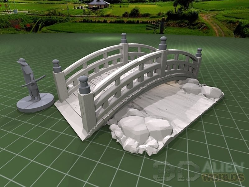 Samurai Bridges Set – 5 Feudal Japan Bridges Terrain (28mm/32mm/40mm) - Northern Foundry