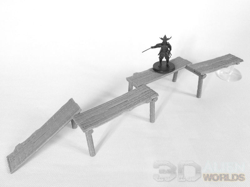 Samurai Bridges Set – 5 Feudal Japan Bridges Terrain (28mm/32mm/40mm) - Northern Foundry
