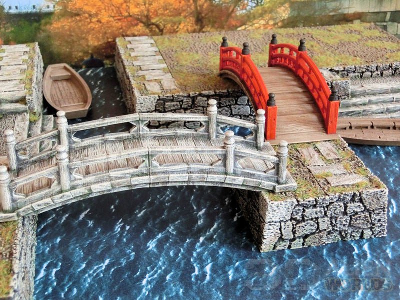 Samurai Canal Set – Modular Feudal Japan Waterways (28mm/32mm/40mm) - Northern Foundry