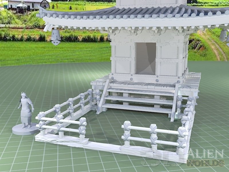 Samurai Dice Tower Pagoda – Functional Tabletop Dice Tower (28mm/32mm/40mm) - Northern Foundry