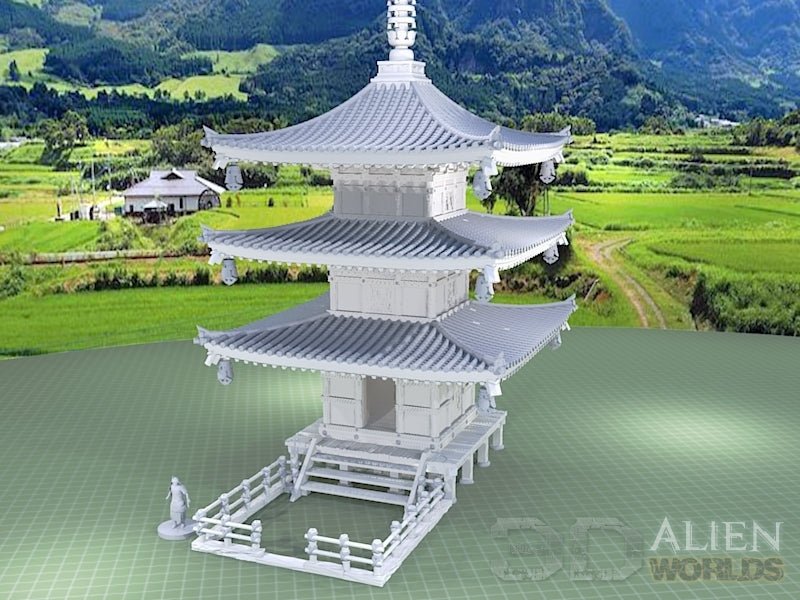 Samurai Dice Tower Pagoda – Functional Tabletop Dice Tower (28mm/32mm/40mm) - Northern Foundry