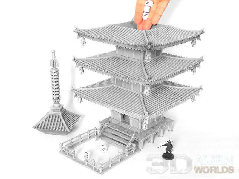 Samurai Dice Tower Pagoda – Functional Tabletop Dice Tower (28mm/32mm/40mm) - Northern Foundry