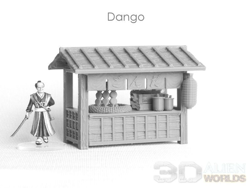 Samurai Market Stalls Set – Feudal Japan Street Market (28mm/32mm/40mm) - Northern Foundry