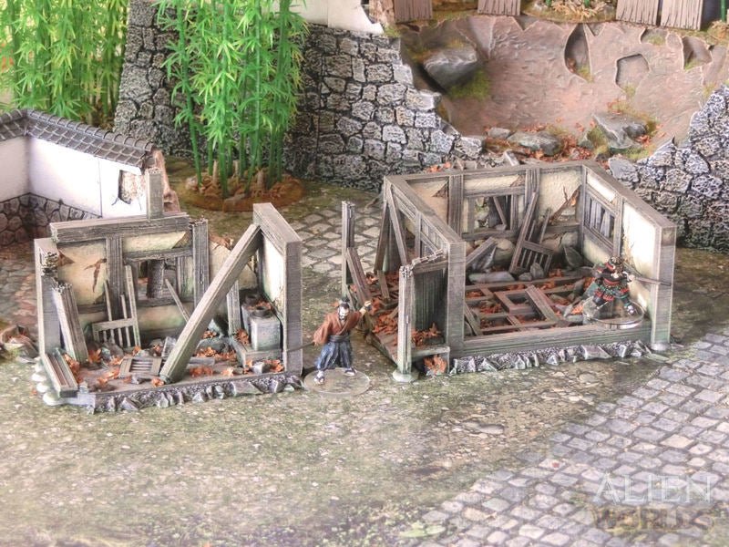 Samurai Ruined Hut – Battlefield Cover Terrain (28mm/32mm/40mm) - Northern Foundry