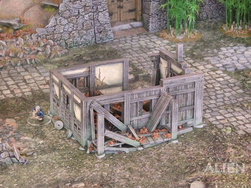 Samurai Ruined Hut – Battlefield Cover Terrain (28mm/32mm/40mm) - Northern Foundry