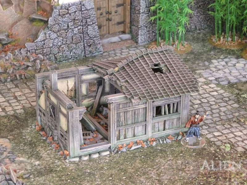Samurai Ruined Hut – Battlefield Cover Terrain (28mm/32mm/40mm) - Northern Foundry