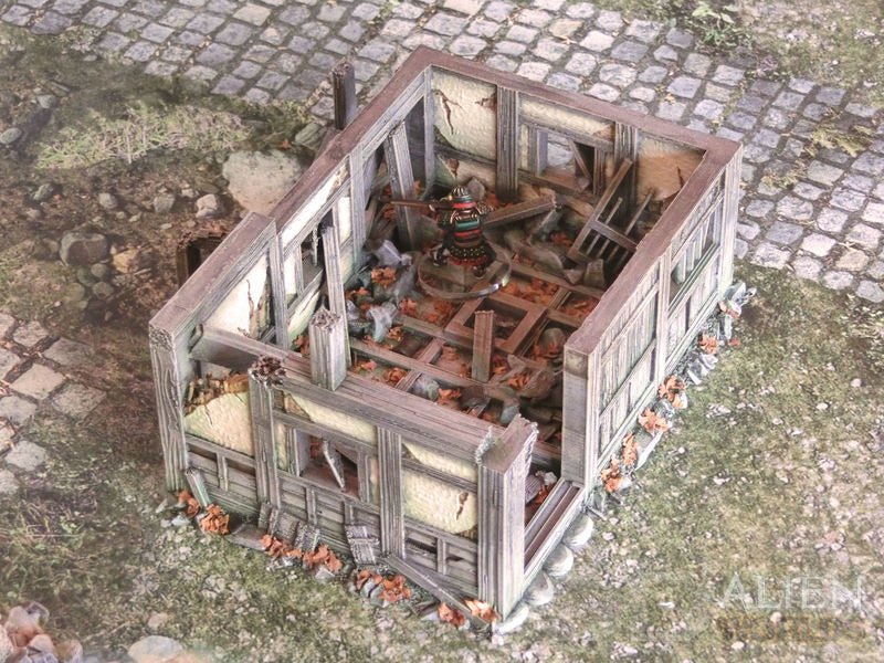 Samurai Ruined Hut – Battlefield Cover Terrain (28mm/32mm/40mm) - Northern Foundry