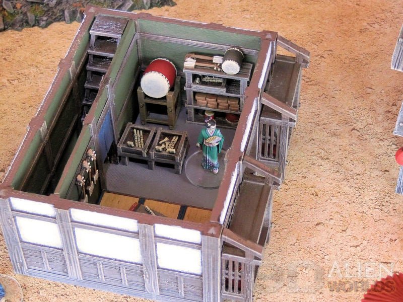 Samurai Shop Set – Feudal Japan Storefront Buildings (28mm/32mm/40mm) - Northern Foundry