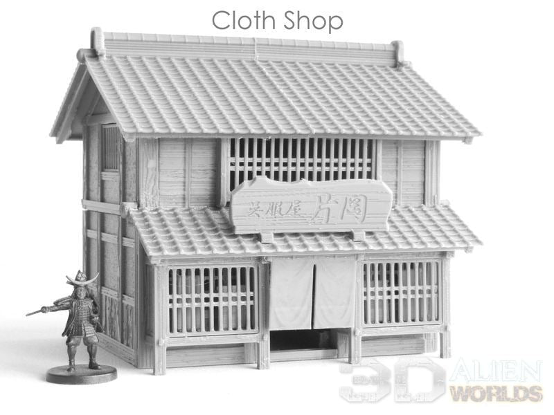 Samurai Shop Set – Feudal Japan Storefront Buildings (28mm/32mm/40mm) - Northern Foundry