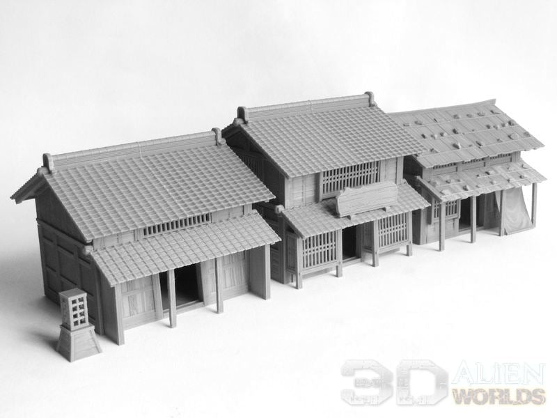 Samurai Shop Set – Feudal Japan Storefront Buildings (28mm/32mm/40mm) - Northern Foundry