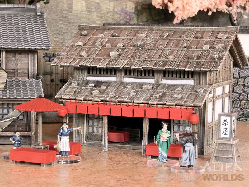 Samurai Shop Set – Feudal Japan Storefront Buildings (28mm/32mm/40mm) - Northern Foundry