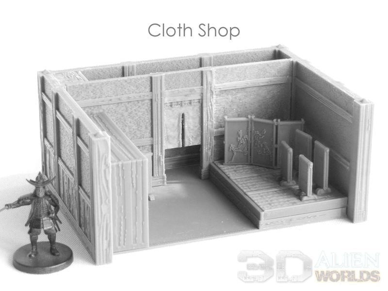 Samurai Shop Set – Feudal Japan Storefront Buildings (28mm/32mm/40mm) - Northern Foundry
