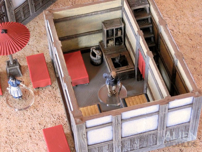 Samurai Shop Set – Feudal Japan Storefront Buildings (28mm/32mm/40mm) - Northern Foundry