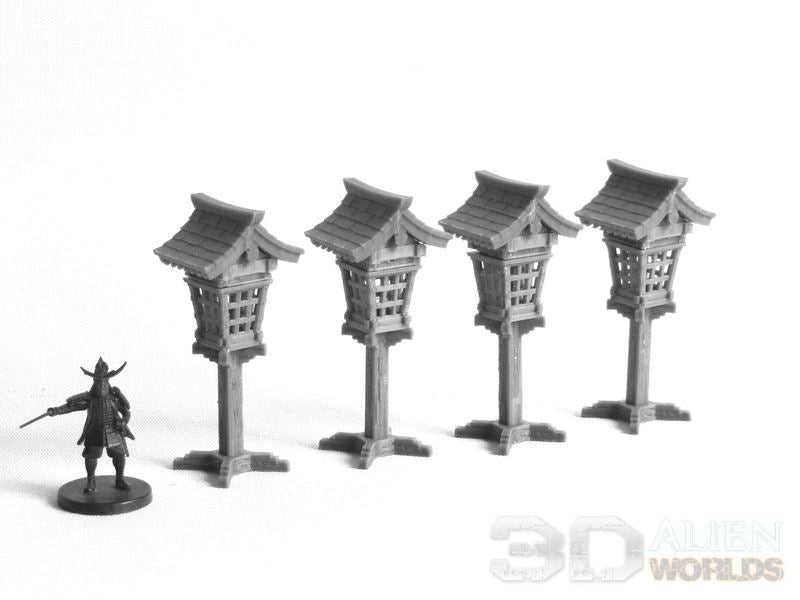 Samurai Shrine Set – Feudal Japan Shinto Shrine Terrain (28mm/32mm/40mm) - Northern Foundry