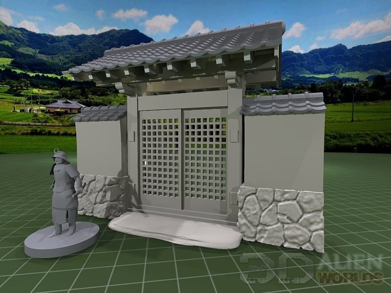 Samurai Stone Walls Set – Modular Feudal Japan Walls (28mm/32mm/40mm) - Northern Foundry