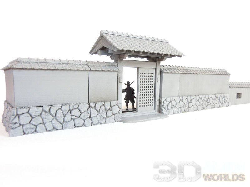 Samurai Stone Walls Set – Modular Feudal Japan Walls (28mm/32mm/40mm) - Northern Foundry