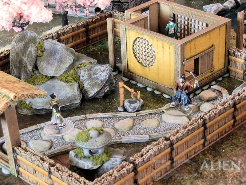 Samurai Teahouse Set – Feudal Japan Teahouse Terrain (28mm/32mm/40mm) - Northern Foundry