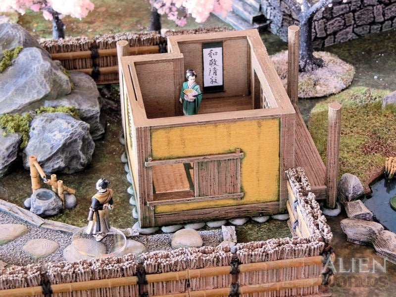 Samurai Teahouse Set – Feudal Japan Teahouse Terrain (28mm/32mm/40mm) - Northern Foundry