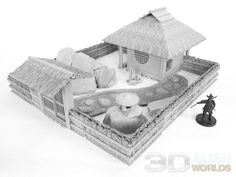 Samurai Teahouse Set – Feudal Japan Teahouse Terrain (28mm/32mm/40mm) - Northern Foundry