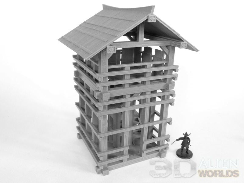 Samurai Watchtower – Feudal Japan Lookout Tower Terrain (28mm/32mm/40mm) - Northern Foundry