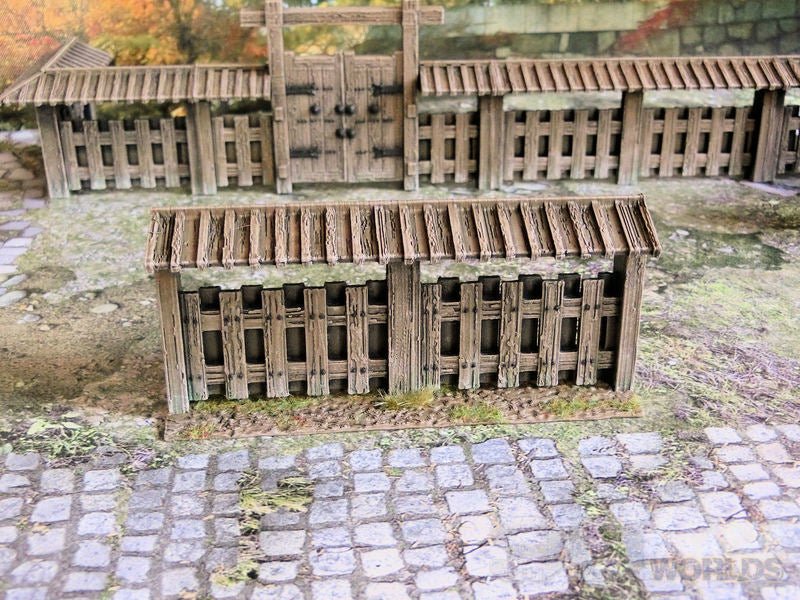 Samurai Wooden Walls Set – Modular Feudal Japan Walls (28mm/32mm/40mm) - Northern Foundry