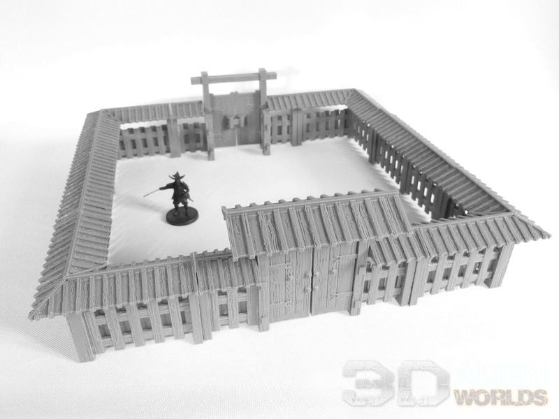 Samurai Wooden Walls Set – Modular Feudal Japan Walls (28mm/32mm/40mm) - Northern Foundry