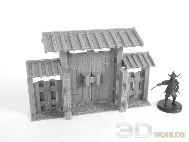 Samurai Wooden Walls Set – Modular Feudal Japan Walls (28mm/32mm/40mm) - Northern Foundry