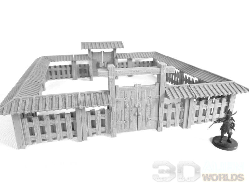 Samurai Wooden Walls Set – Modular Feudal Japan Walls (28mm/32mm/40mm) - Northern Foundry