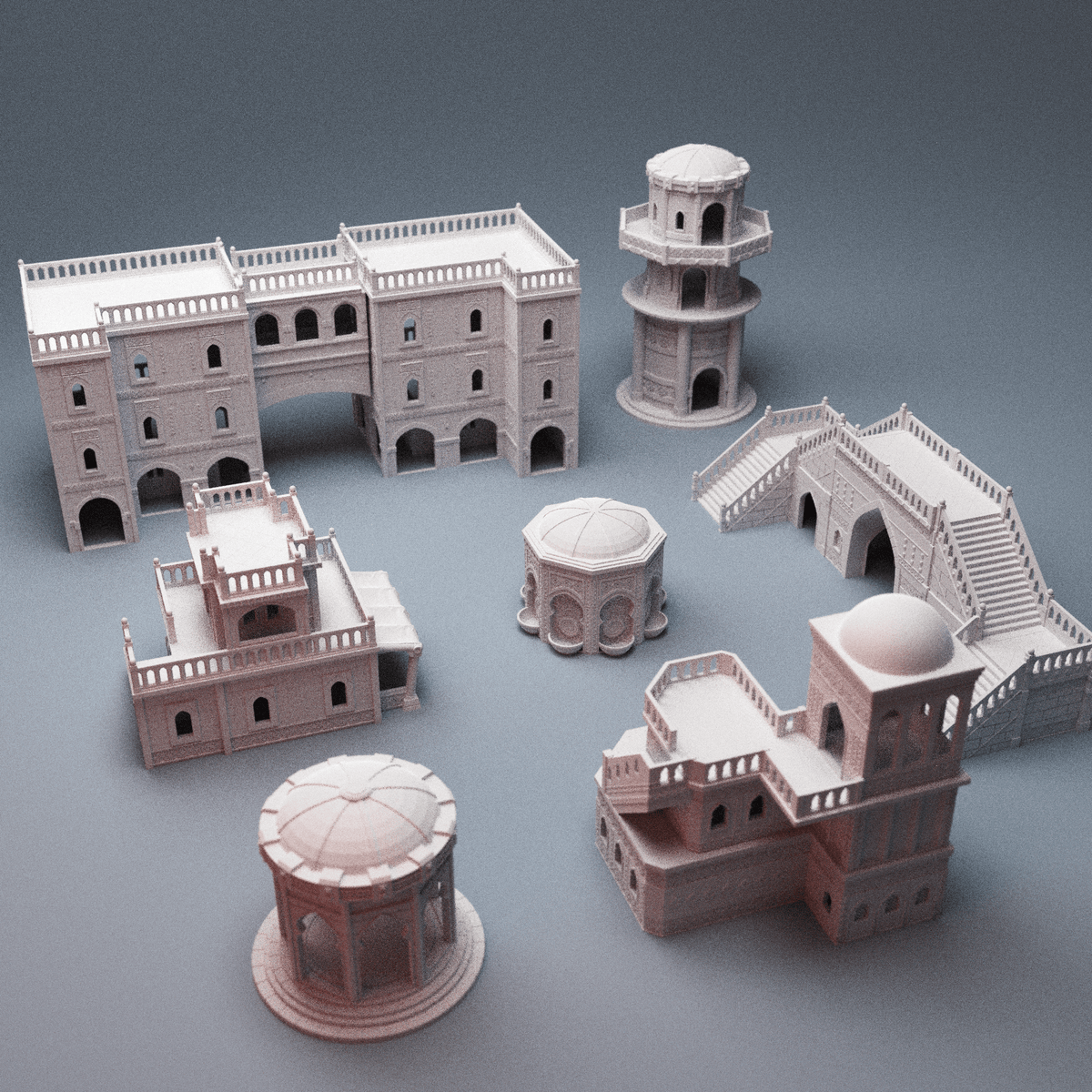 Sci-Fi Atreus Settlement Terrain Bundle – 8 Buildings (28mm/40mm, Stargrave) - Northern Foundry