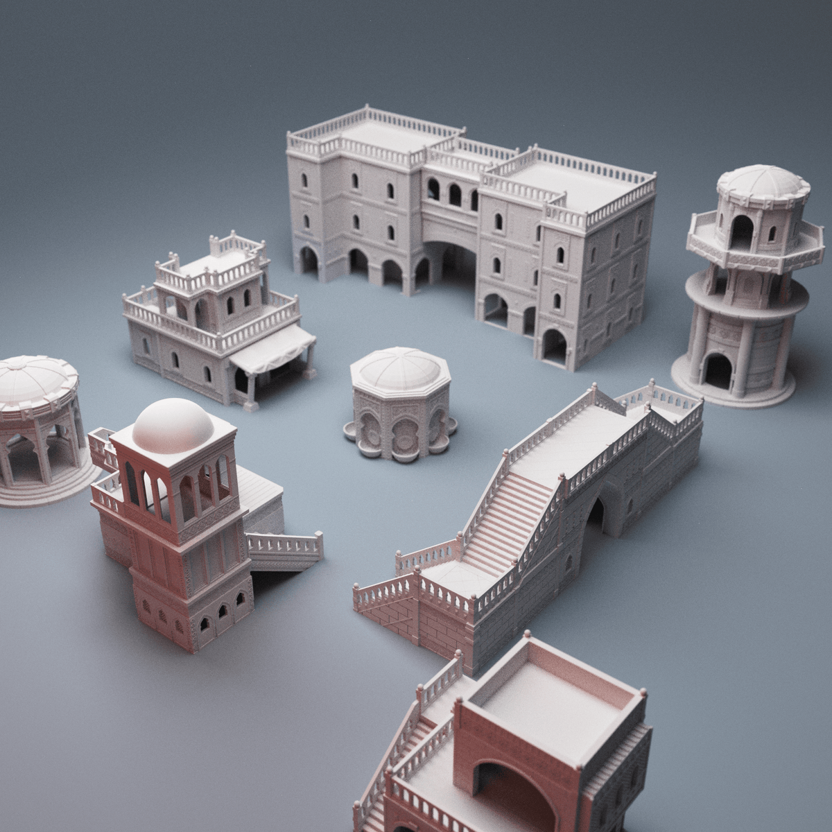 Sci-Fi Atreus Settlement Terrain Bundle – 8 Buildings (28mm/40mm, Stargrave) - Northern Foundry
