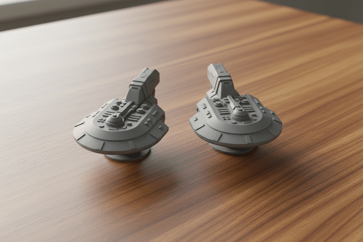 Sci-Fi Destroyer Squadron — 28mm Wolfpack Fleet for Starfinder Battlefront — Spaceship Miniatures & Tabletop Terrain