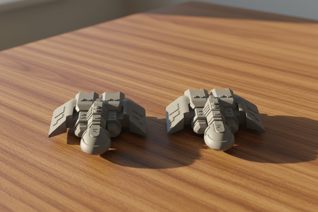 Sci-Fi Destroyer Squadron — 28mm Wolfpack Fleet for Starfinder Battlefront — Spaceship Miniatures & Tabletop Terrain