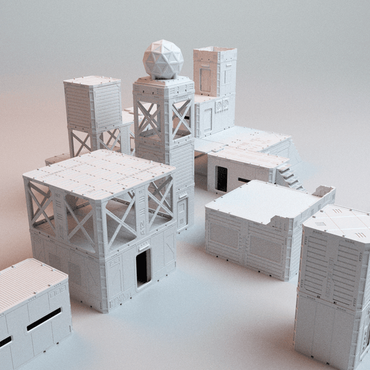 Sci-Fi Frontline Eclipse Modular Cube Terrain – 20 Pieces (28mm/40mm, Deadzone) - Northern Foundry