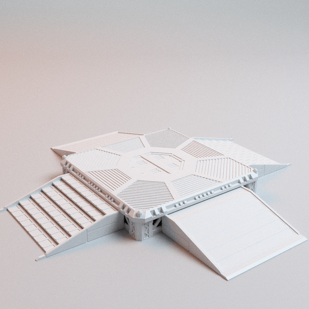 Sci-Fi Hope's Reach Outpost Bundle – Comms Tower, Landing Pad & Scatter (28mm/40mm) - Northern Foundry