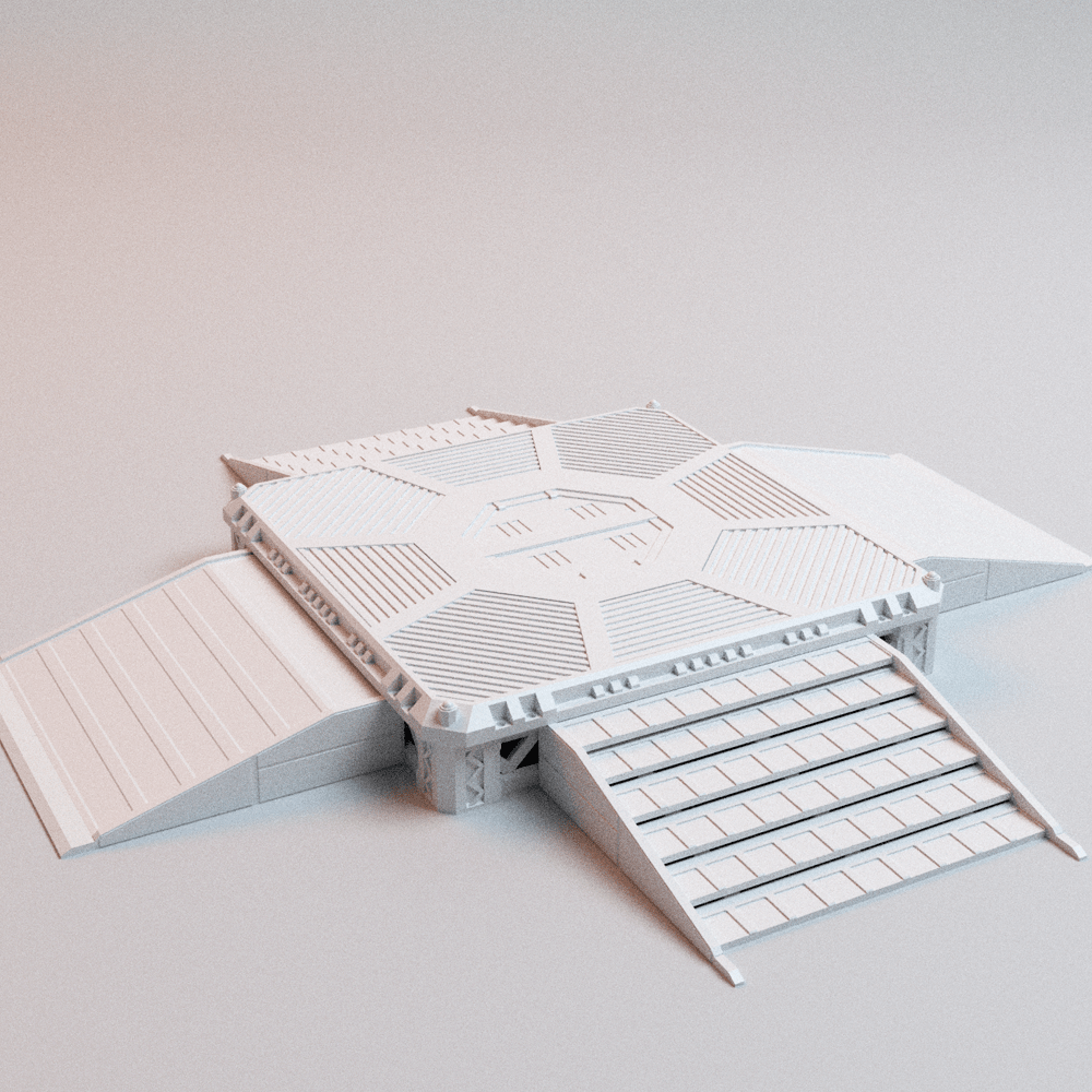 Sci-Fi Hope's Reach Outpost Bundle – Comms Tower, Landing Pad & Scatter (28mm/40mm) - Northern Foundry