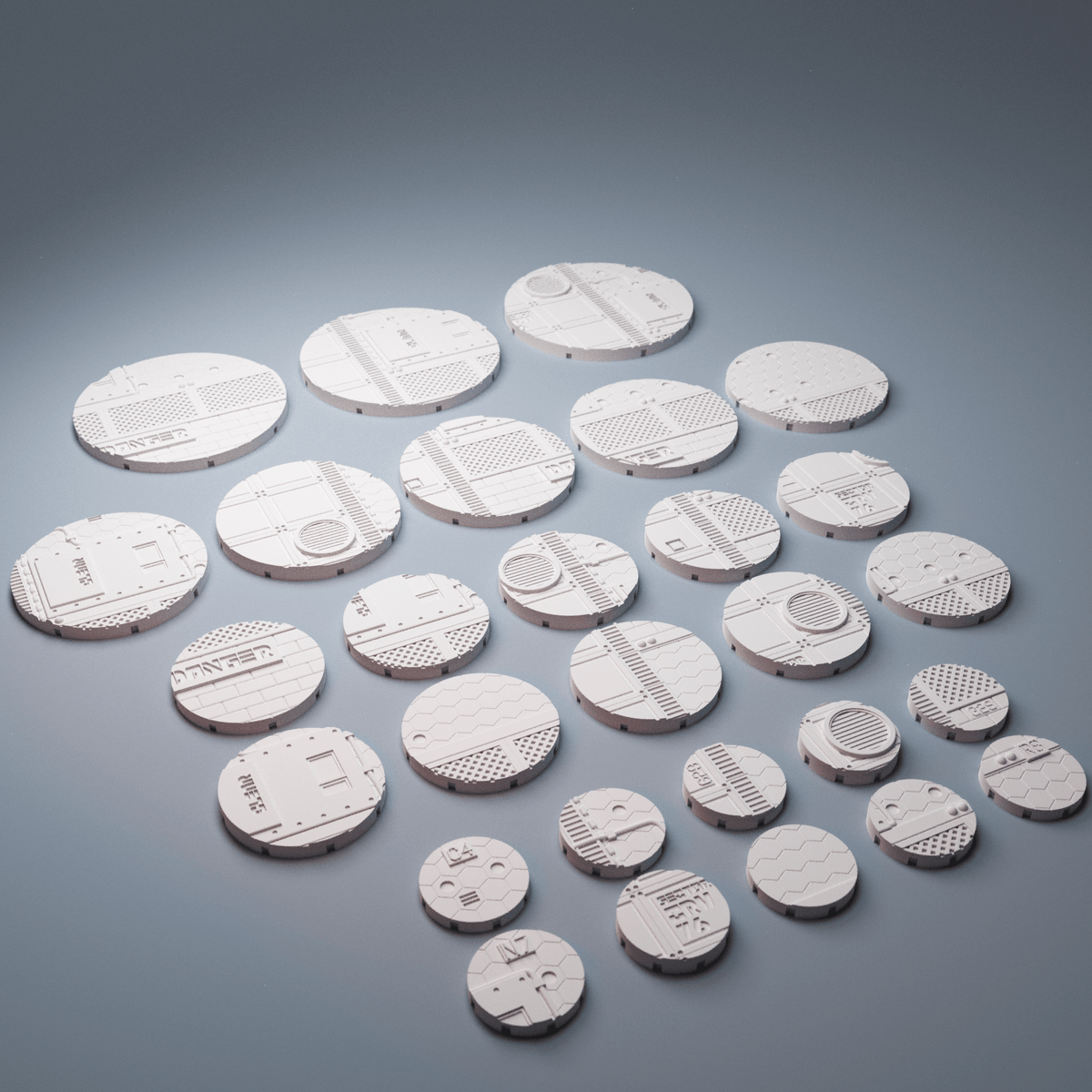 Sci-Fi Miniature Bases Mega Collection – 4 Themed Sets, 25mm to 70mm (Stargrave, Infinity) - Northern Foundry