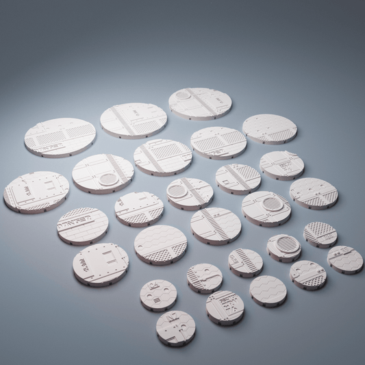 Sci-Fi Miniature Bases Mega Collection – 4 Themed Sets, 25mm to 70mm (Stargrave, Infinity) - Northern Foundry