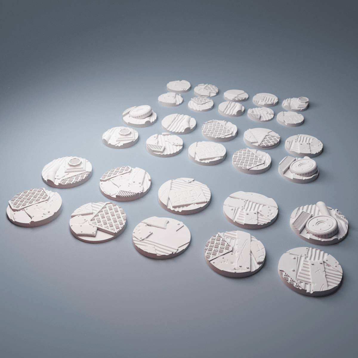 Sci-Fi Miniature Bases Mega Collection – 4 Themed Sets, 25mm to 70mm (Stargrave, Infinity) - Northern Foundry
