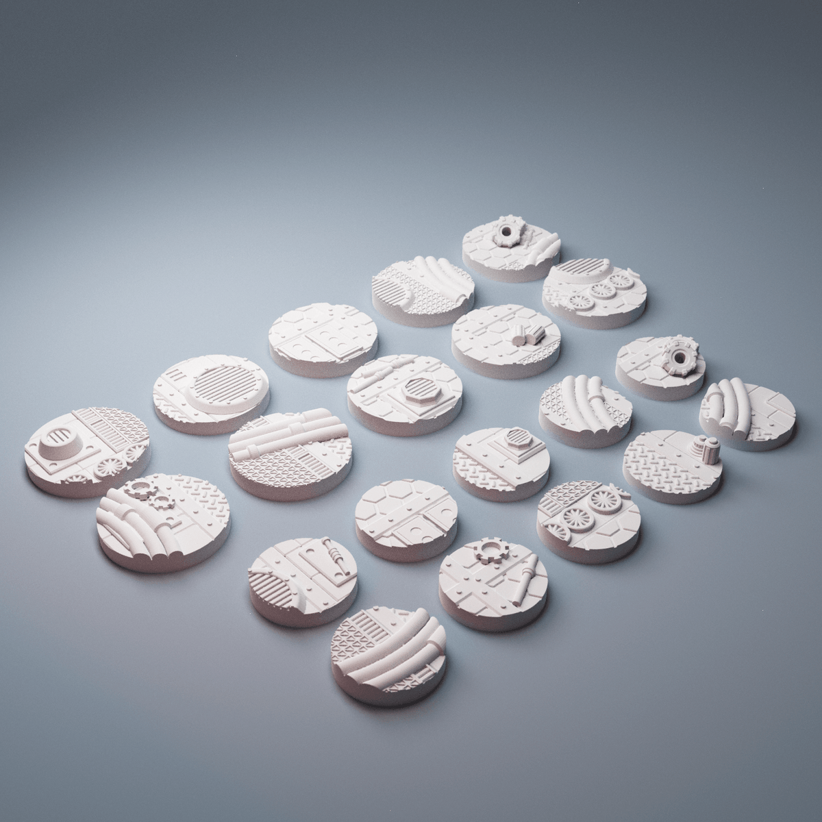 Sci-Fi Miniature Bases Mega Collection – 4 Themed Sets, 25mm to 70mm (Stargrave, Infinity) - Northern Foundry