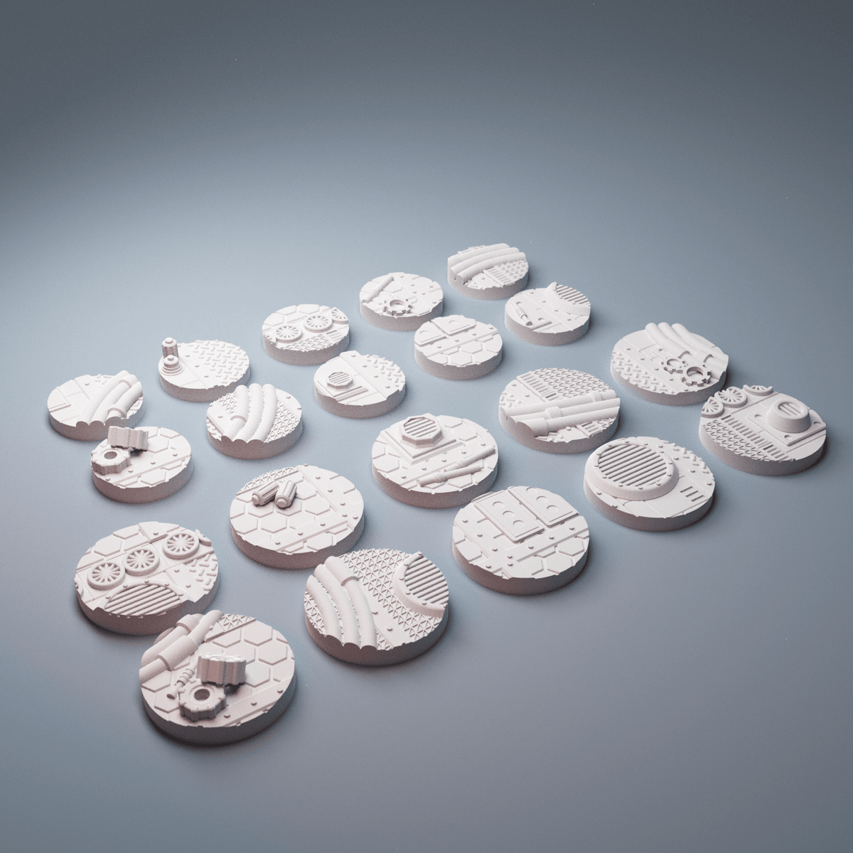 Sci-Fi Miniature Bases Mega Collection – 4 Themed Sets, 25mm to 70mm (Stargrave, Infinity) - Northern Foundry