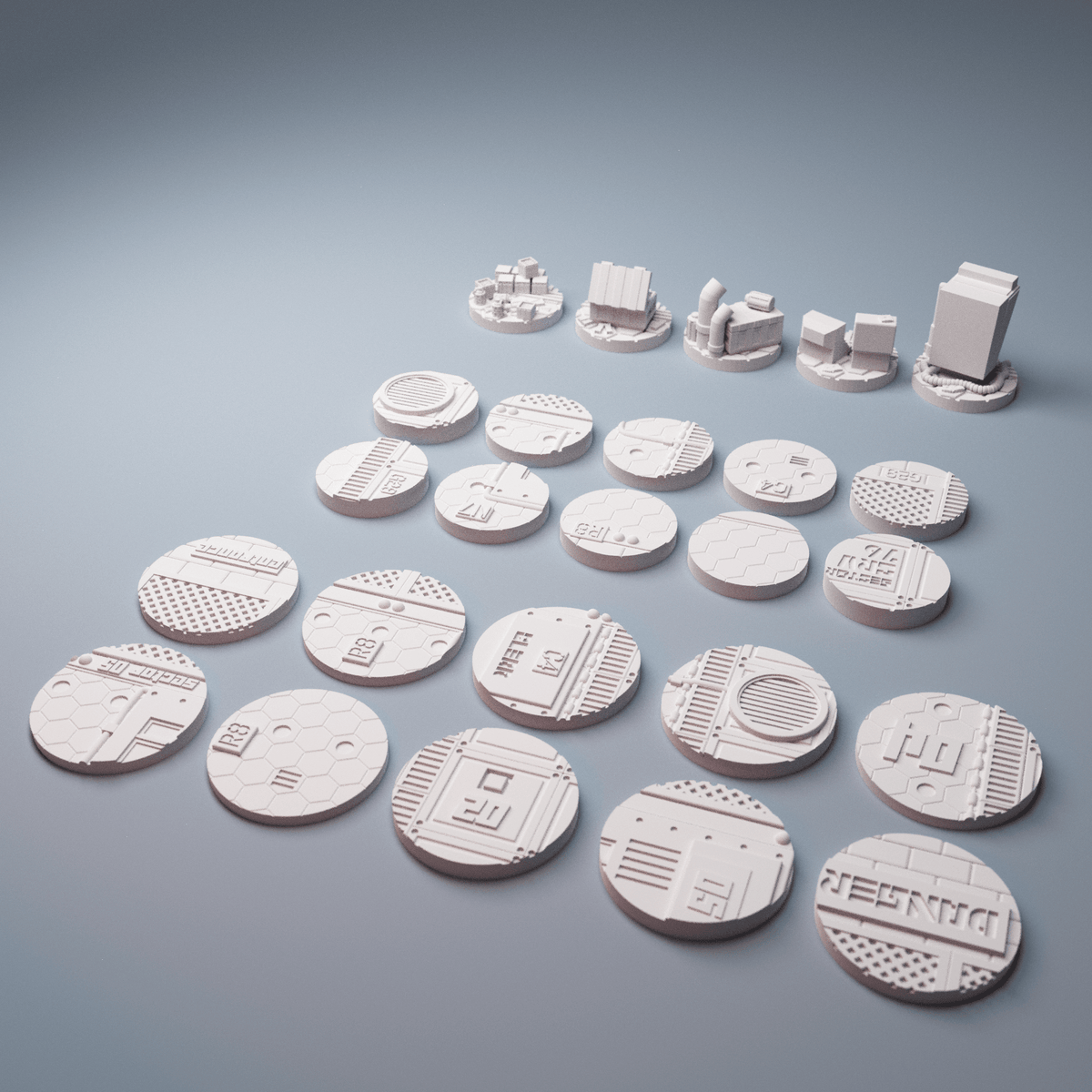 Sci-Fi Miniature Bases Mega Collection – 4 Themed Sets, 25mm to 70mm (Stargrave, Infinity) - Northern Foundry