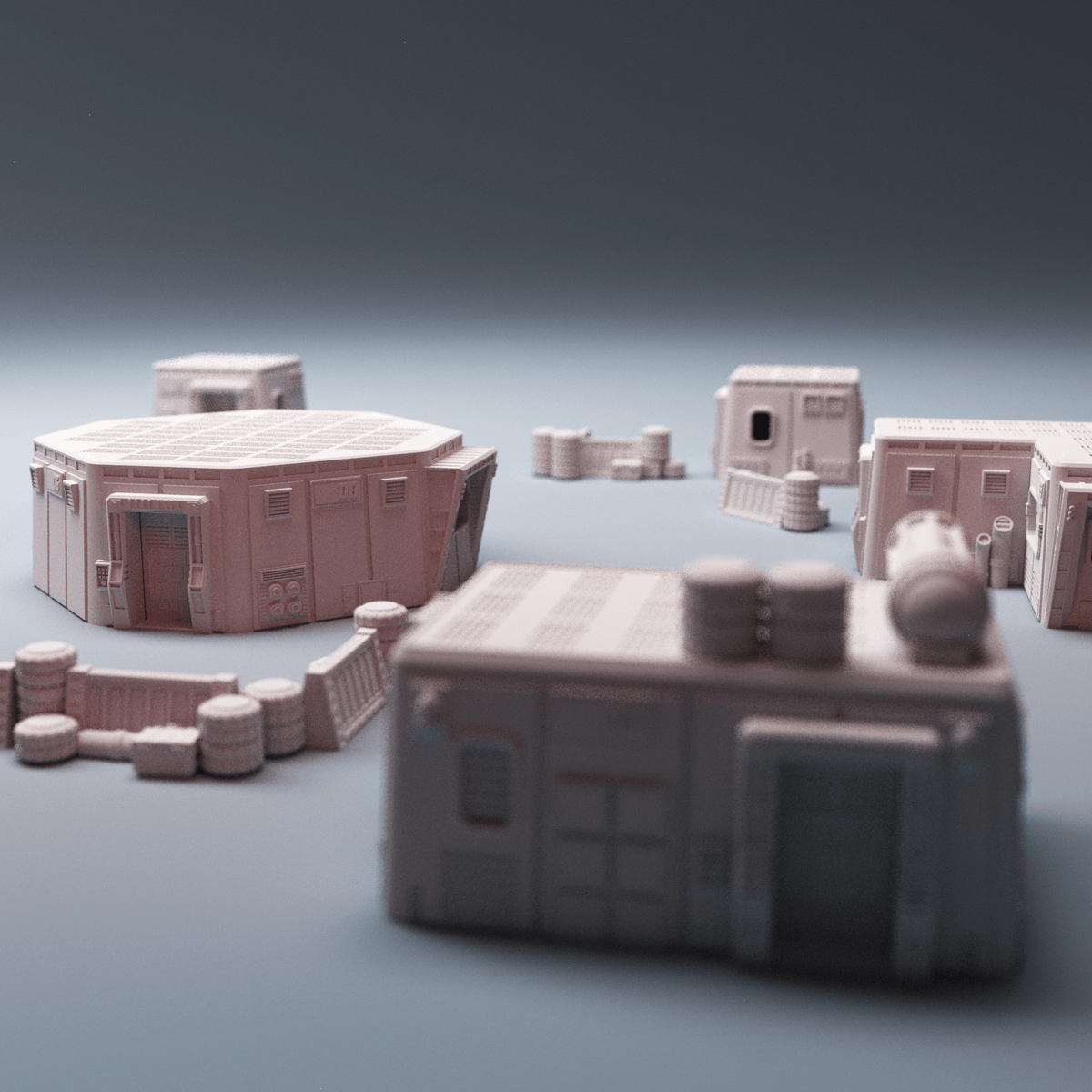 Sci-Fi Uladh Starport Buildings Bundle – 6 Outpost Structures (28mm/40mm, Stargrave) - Northern Foundry