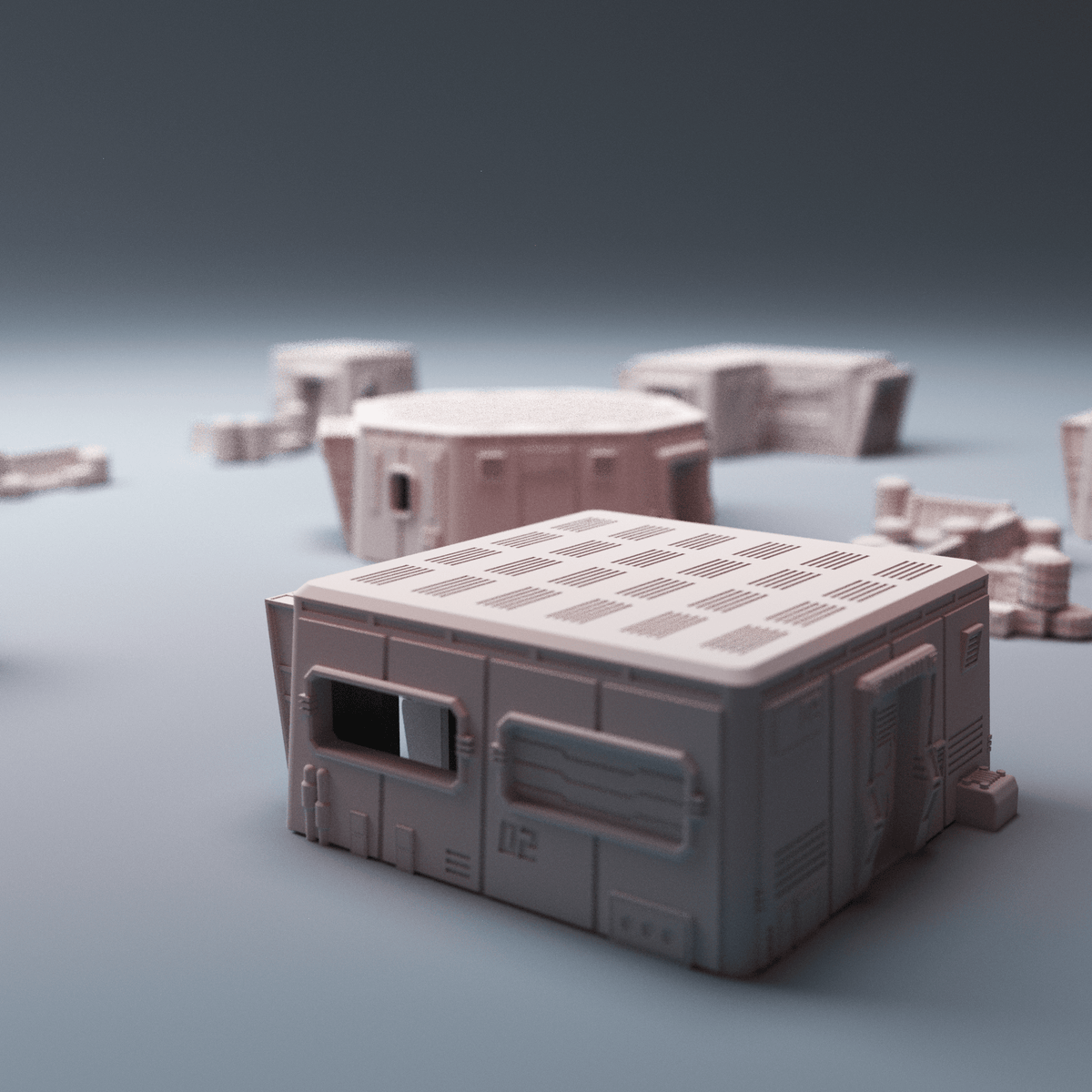 Sci-Fi Uladh Starport Buildings Bundle – 6 Outpost Structures (28mm/40mm, Stargrave) - Northern Foundry