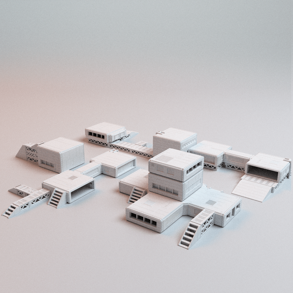 Scifi Hope's Reach Core Set – Modular OpenLOCK Sci-Fi Buildings (28mm/32mm/40mm) - Northern Foundry